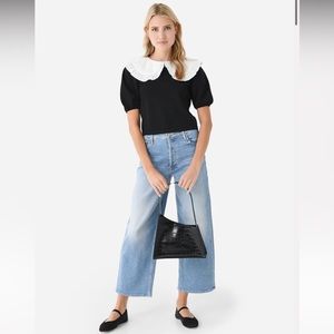 NWT English Factory Ruffled Collar Knit Top